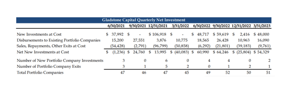 New Net Investments