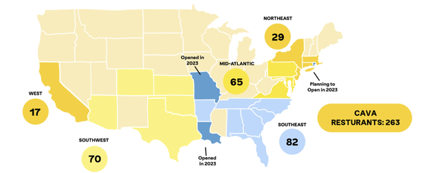 Cava geographic coverage
