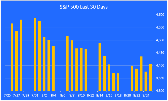 S&P 500 daily prices