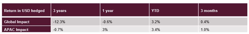 return in USD hedged