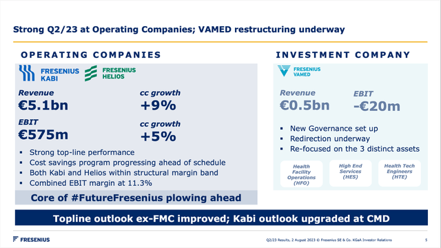 The two operating companies could report great results