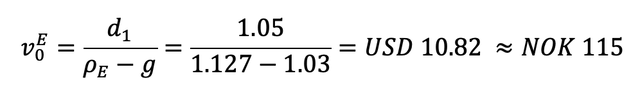 Avance Gas valuation using the dividend discount model