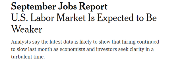 September Jobs Report Expectations