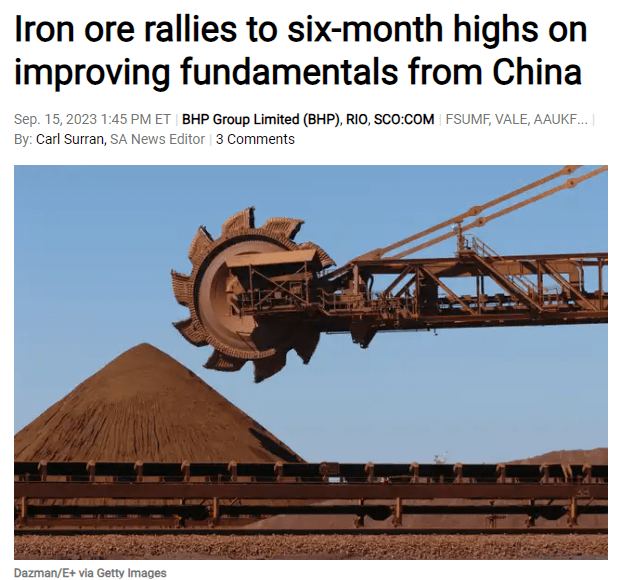 iron ore prices