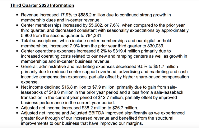 3q23 actuals