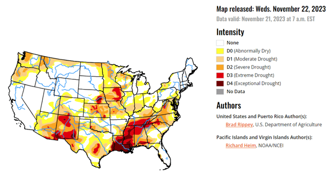 F I G U R E 9 US Drought Monitor