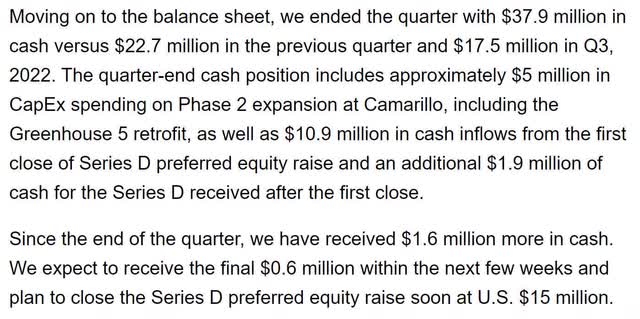 GLASF glass house brands guidance