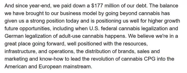 tlry tilray guidance
