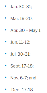 FOMC 2024 Meeting Schedule