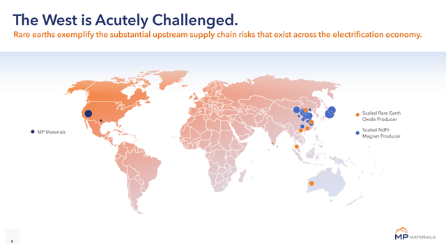 Processing of rare earths is concentrated in China
