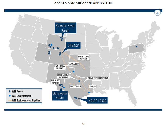 An overview of WES' assets and areas of operation.