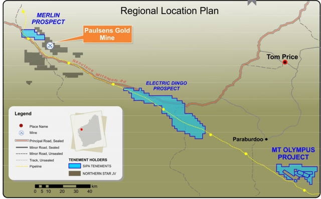 Merlin & Electric Dingo Location vs. Paulsens Operation (Ownership Since Changed On These Assets)