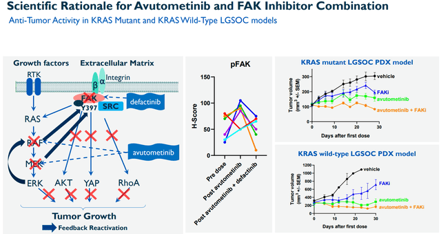 Rationale for combining avutometinib with defactinib