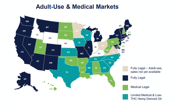 Cannabis legal status in the US