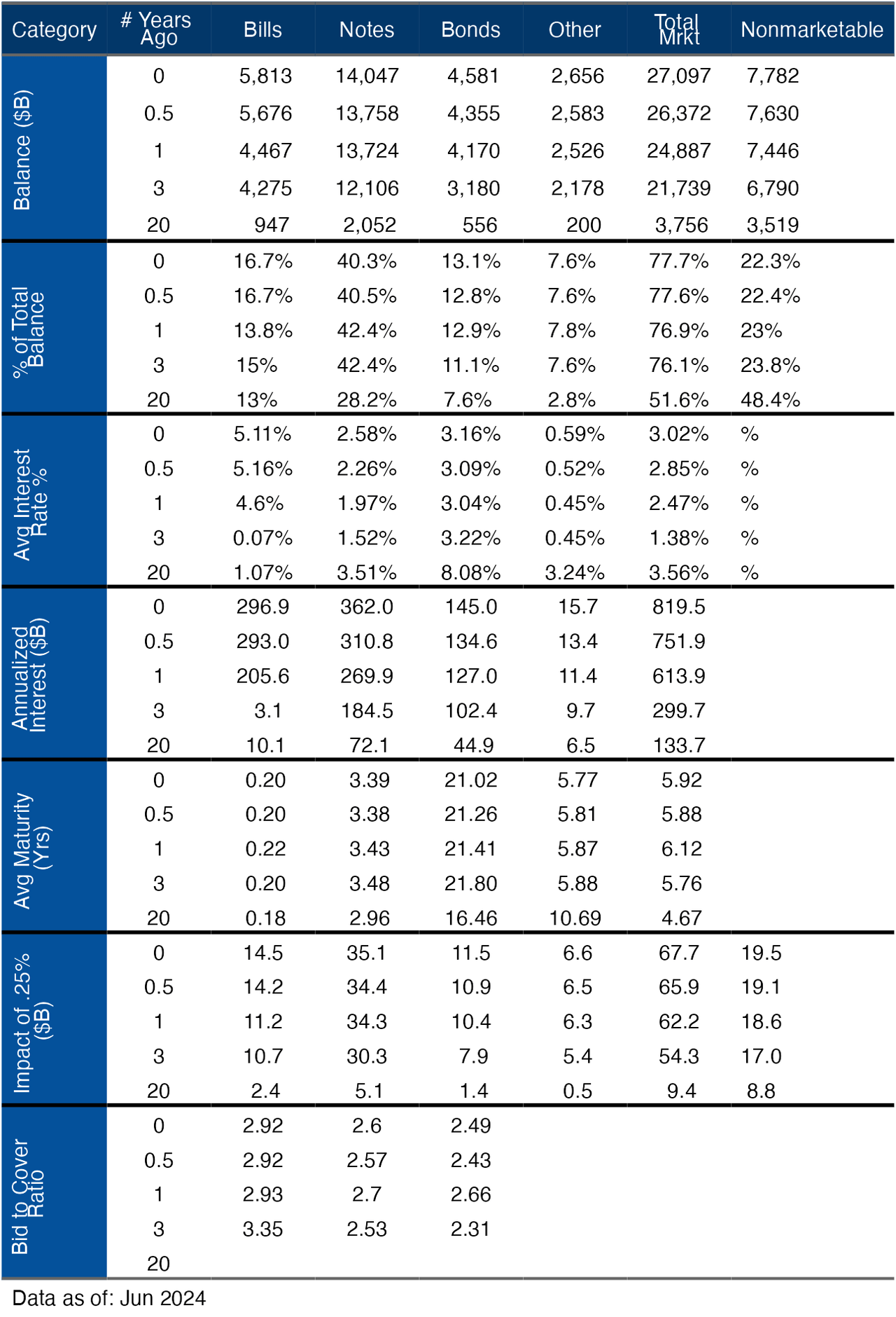 Figure: 10 Debt Details over 20 years