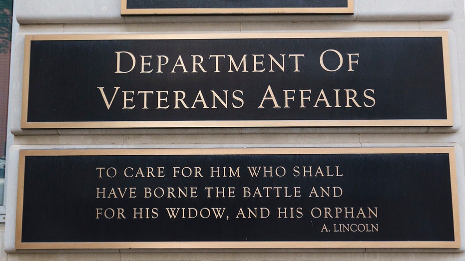 A quote from Abraham Lincoln on VA signage
