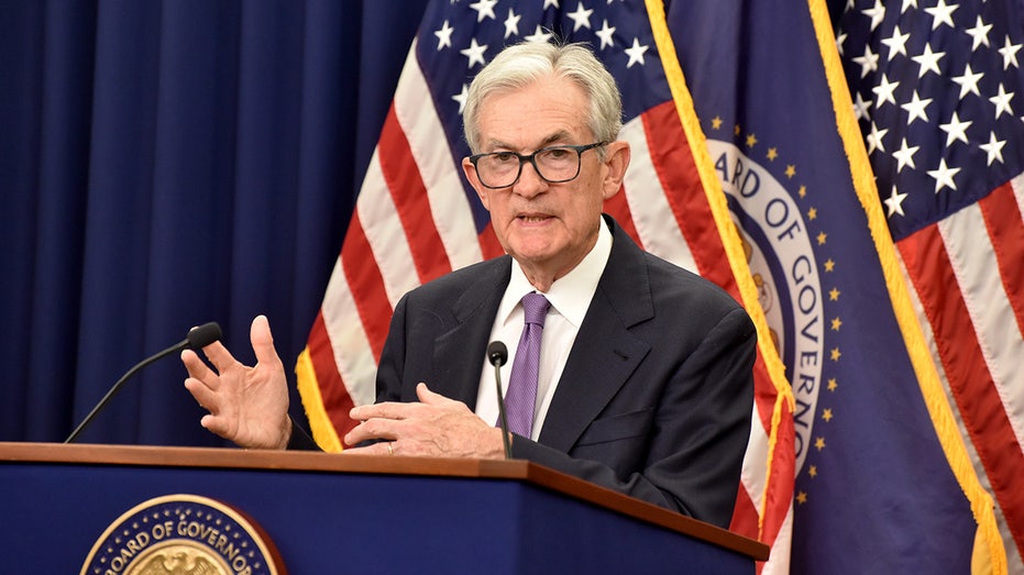 Fed Chair Jerome Powell speaks at a press conference